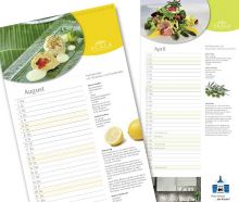 Gestaltung eines Kalenders für unseren Kunden »Peter Persch ... die Küche!«